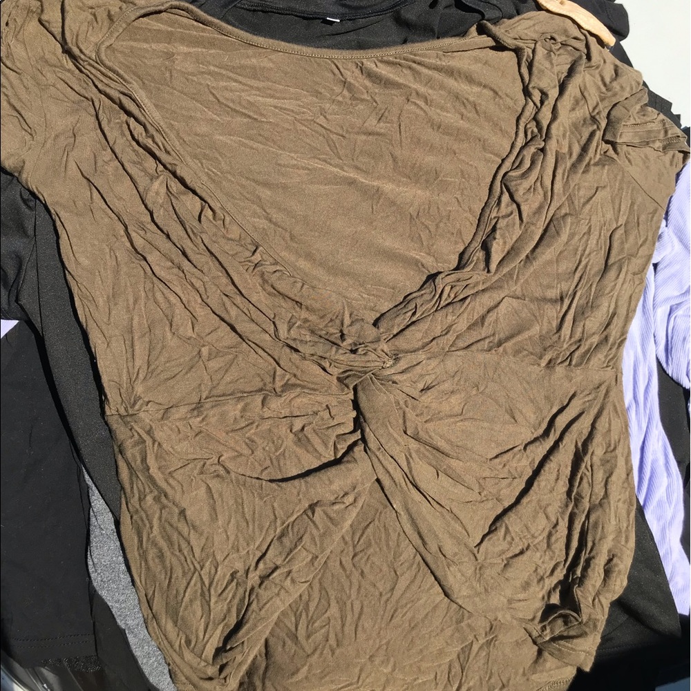 Olive green tie tshirt